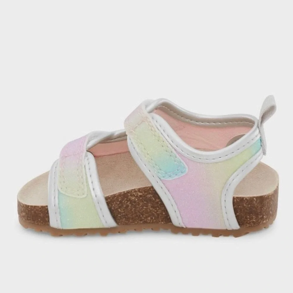 First Walker Carter's Just One You Baby Girls' Rainbow Olive Sandals si…